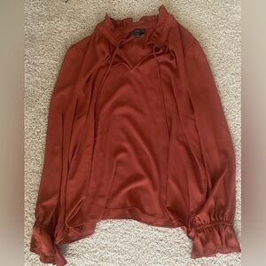 J.Crew pumpkin cinnamon colored top for work